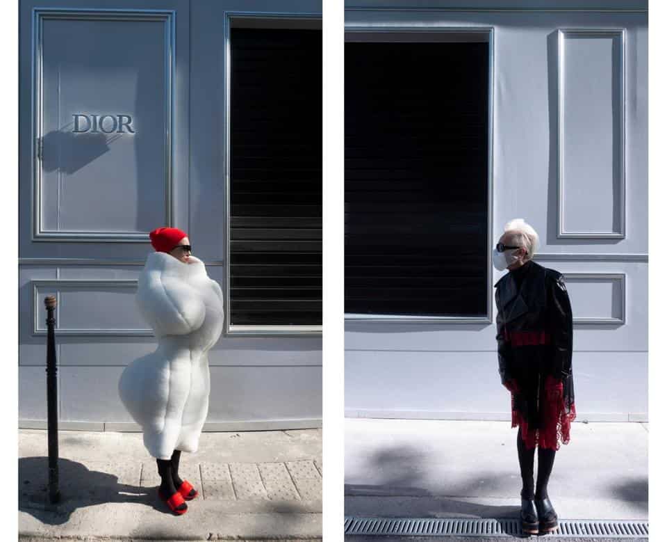 Geneviève and MarieVic infront of the Dior store Geneviève and MarieVic infront of the Dior store
