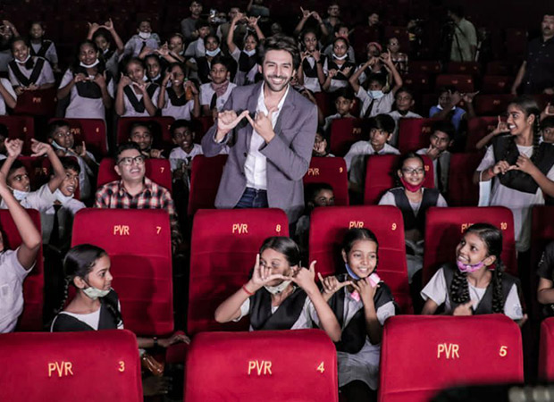 Kartik Aaryan and Bhushan Kumar host a special screening of Bhool Bhulaiyaa 2 for children from an NGO